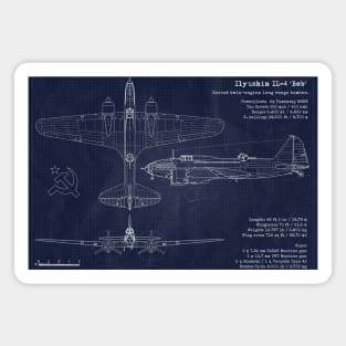 Ilyushin IL Bob Blueprint Magnet